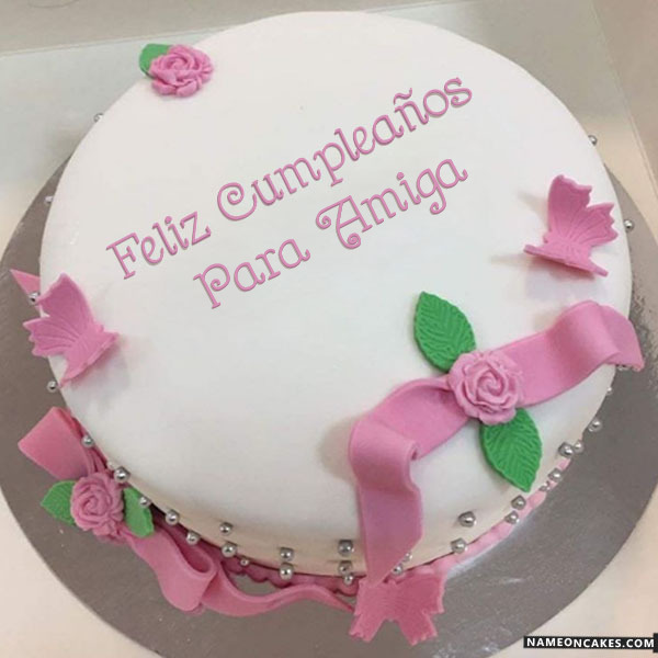 Feliz cumpleaños para amiga Imágenes de pastel