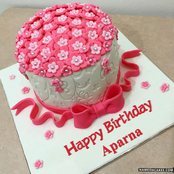 ❤️ Candles Heart Happy Birthday Cake For Aparna