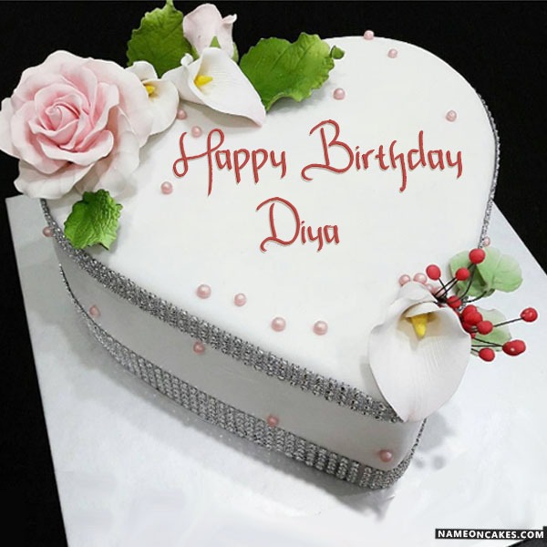 Beautiful Girls Birthday Wish And Princess Cake For Diya