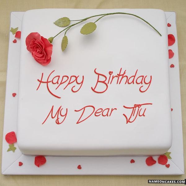 ❤️ Roses Happy Birthday Cake For Jija Ji